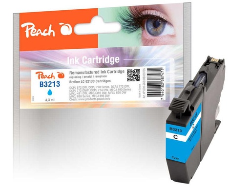 [90292177 1553736] Peach Tinte Brother LC-3213 Cyan