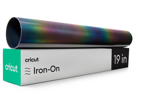 [90292195 1543110] Cricut Aufbügelfolie 30 x 48 cm, 1 Rolle, Regenbogen