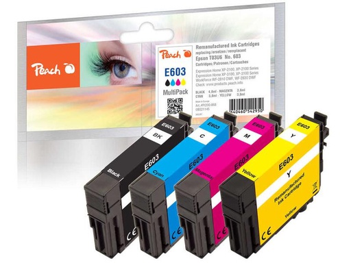 [90292238 1554678] Peach Tinte Epson T03U6/ No. 603 BK/C/M/Y