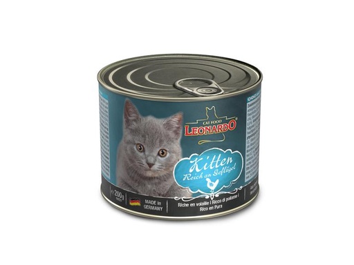 [90292248 1530986] Leonardo Cat Food Nassfutter Kitten, 200 g