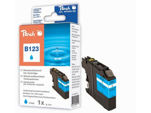 [90292354 1553744] Peach Tinte Brother LC-123 Cyan