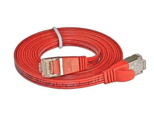 [90048921 314798] SLIM Slimpatchkabel RJ-45 - RJ-45, Cat 6, STP, 0.75 m, Rot