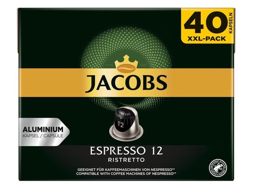 [90292544 1556529] Jacobs Kaffeekapseln Espresso 12 Ristretto 40 Stück