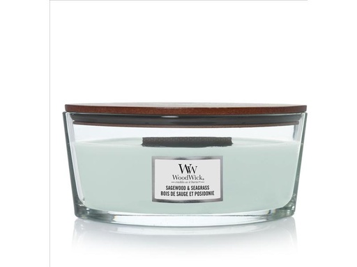 [90292600 1555495] Woodwick Duftkerze Sagewood &amp; Seagrass Ellipse