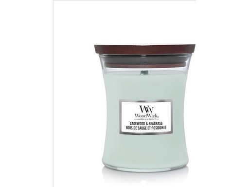 [90292650 1555501] Woodwick Duftkerze Sagewood &amp; Seagrass Medium Jar