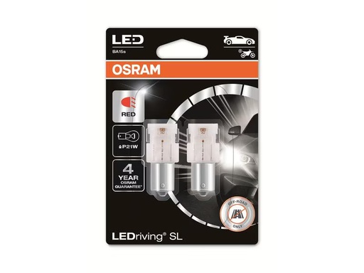 [90292880 1549485] OSRAM LEDriving SL P21W BA15s Red Motorrad/PKW