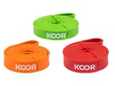 KOOR Fitnessband 3er-Set, mittel bis extra stark