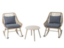 COCON Loungeset Minusio, Beige/Grau, 2 Sitzplätze
