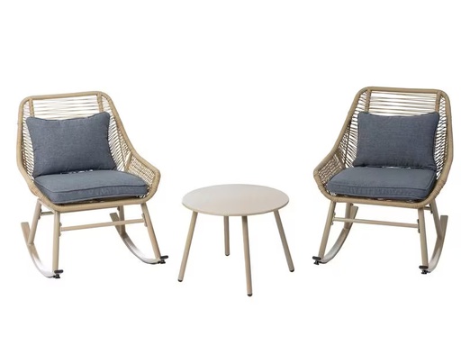 [90292922 1469103] COCON Loungeset Minusio, Beige/Grau, 2 Sitzplätze