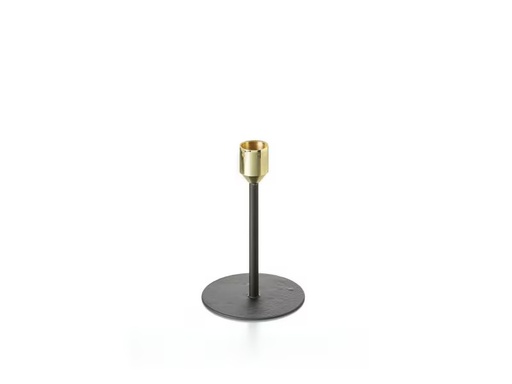 [90292928 1550244] balthasar Kerzenständer Vogue 15 x 8 cm, Gold/Schwarz