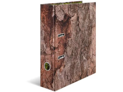 [90293032 1554028] HERMA Ordner Wood 7 cm, Dunkelbraun