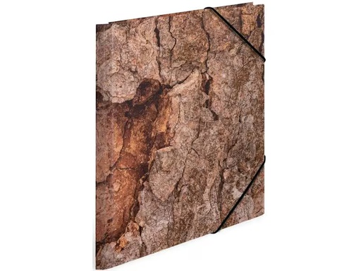 [90293095 1554033] HERMA Gummibandmappe Wood Dunkelbraun
