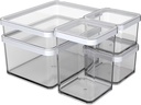 Rotho Vorratsdose Loft 5 Stück, 5.25 l, Transparent/Weiss
