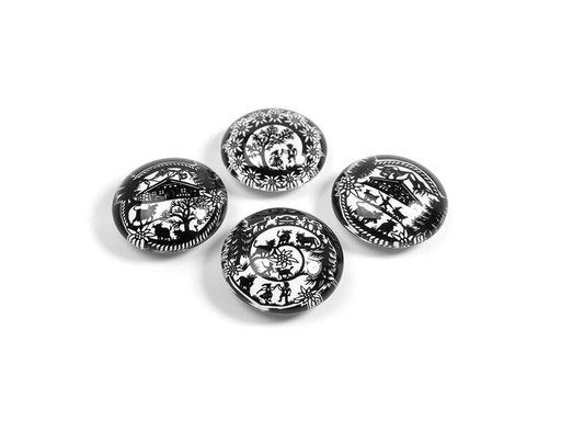 [90293283 1557120] Trendform Haftmagnet EYE Swiss Tradition 4er Set, Schwarz/Weiss