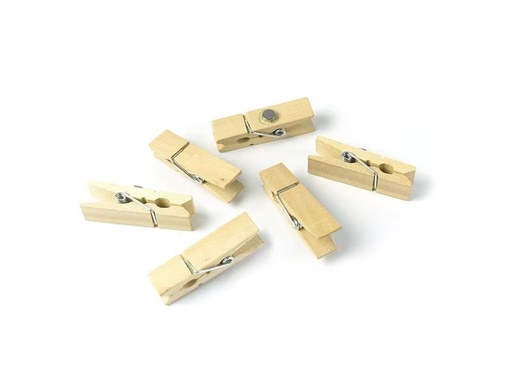[90293290 1557151] Trendform Haftmagnet Holzklammer 6er Set, Braun