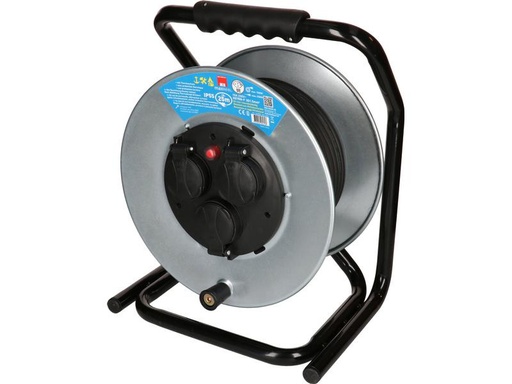 [90293293 1554283] Max Hauri Kabelrolle maxREEL 25 m, 3x T13, IP55, Silber