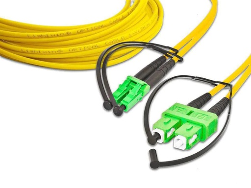 [90049081 227234] Lightwin LWL-Patchkabel LC/APC-SC/APC, Singlemode, Duplex, 2m