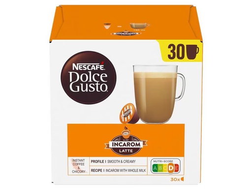 [90293687 1545554] Nescafé Kaffeekapseln Dolce Gusto Incarom Latte 30 Stück