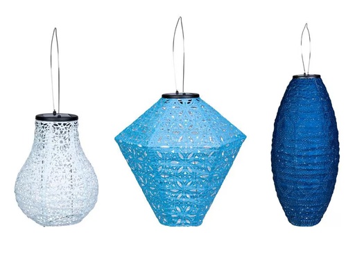 [90293720 1555038] COCON Lampion LED Solar 3er-Set, Blau