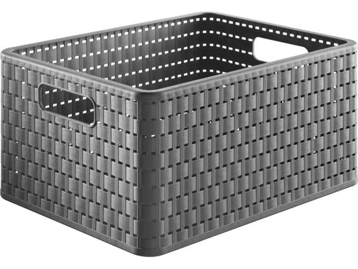 [90293810 1556748] Rotho Aufbewahrungskorb Country 36,8 x 27,8 x 19,1 cm, Anthrazit