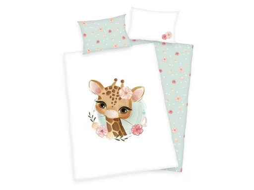 [90293825 1518615] Herding Kinderbettwäsche Giraffe 100 x 135 cm + 40 x 60 cm