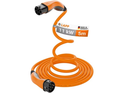 [90294130 1533110] Lapp Ladekabel Helix für Elektroauto Typ 2, 11 kW, 5 m, Orange