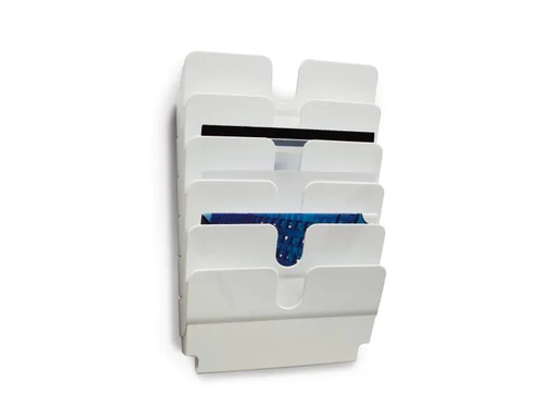 [90004897 1020426] DURABLE Prospektständer Flexiplus 6 A4 quer, Weiss