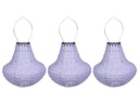 COCON Lampion LED Solar Vase, Violett, 3 Stück