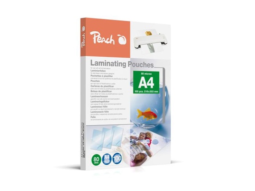 [90049197 228325] Peach Laminierfolie A4, 25 Stück, Glänzend