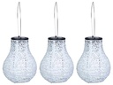 COCON Lampion LED Solar Birne, Hellgrau, 3 Stück