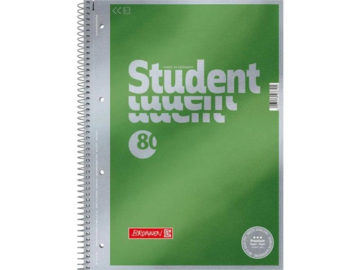 [90049224 950942] Brunnen Collegeblock Premium Student A4, Blanko, 80 Blatt
