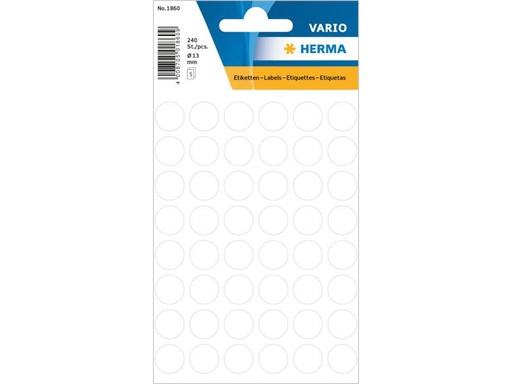 [90049226 1093033] Herma Stickers Klebepunkte Vario Ø 13 mm, Weiss