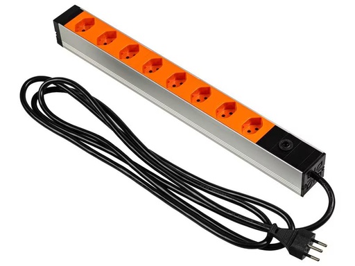 [90294660 1477821] FURBER.power 19 Steckdosenleiste 8x T13 Orange