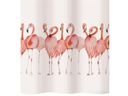 diaqua® Duschvorhang Flamingo 120 x 200 cm, Rosa/Weiss