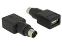 Delock USB-Adapter PS/2 Stecker - USB-A Buchse