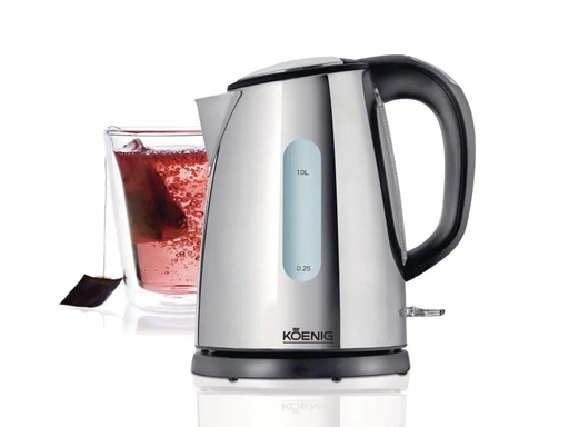 [90004905 556016] Koenig Wasserkocher Chrome Line 1 l, Chrom