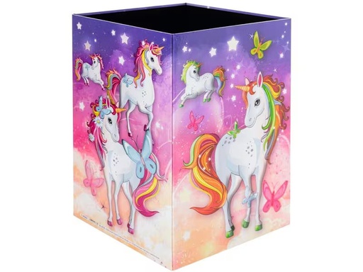 [90294905 1554052] HERMA Papierkorb Einhorn 15 l, Mehrfarbig