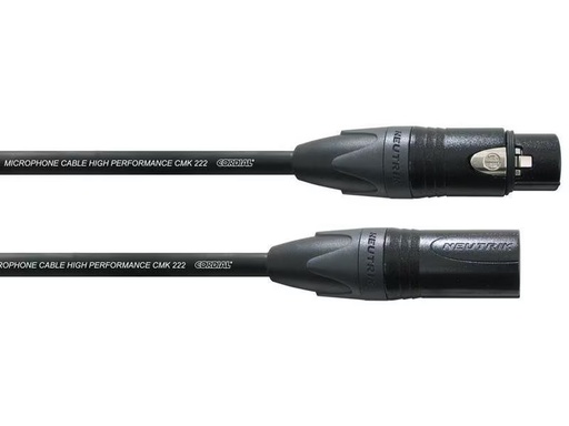 [90295099 336769] Cordial XLR-Kabel XLRm-XLRf 1 m, Schwarz