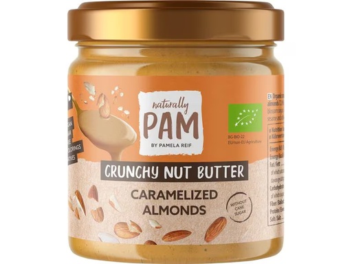 [90295150 1563745] Naturally Pam Brotaufstrich Bio Crunchy Nut Butter Gebrannte Mandeln 200 g