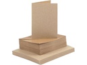 Creativ Company Blankokarte und Couvert 10.5 x 15 cm, 50 Stück, Braun