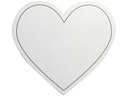 Creativ Company Tischkarte Herz 7.5 x 6.9 cm, 10 Stück, Weiss