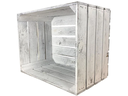Holz Zollhaus Holzharasse Vintage Shabby Weiss 40 x 50 cm