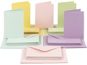 Creativ Company Blankokarte und Couvert 10.5 x 15 cm, 50 Stück, Pastell