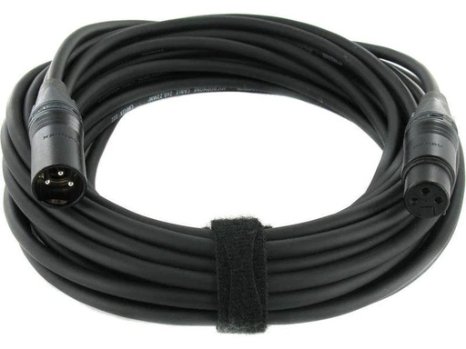 [90295398 336779] Cordial XLR-Kabel XLRm-XLRf 15 m, Schwarz