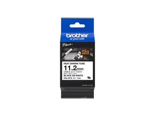 [90295487 1560579] Brother Schrumpfschlauch HSE231E Schwarz auf Weiss
