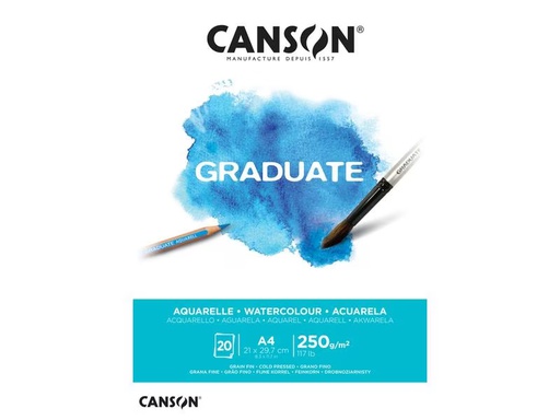 [90295495 1564913] Canson Aquarellblock Graduate A4, 20 Blatt