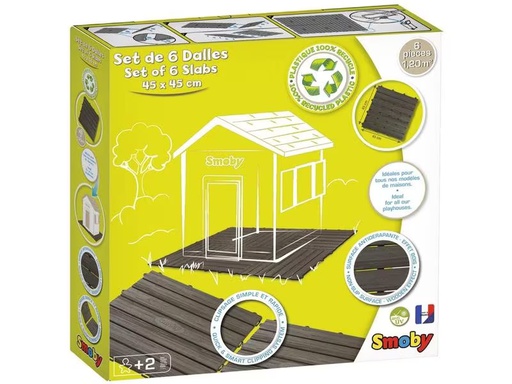 [90295501 1321929] Smoby Zubehör Spielhaus Bodenplatten-Set mit Klicksystem
