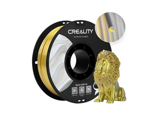 [90295538 1562225] Creality Filament PLA Silk Gold/Silber, 1.75 mm, 1 kg