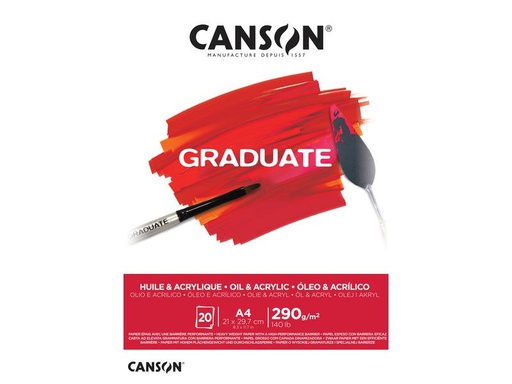 [90295572 1564918] Canson Acrylpapier Graduate A4, 20 Blatt