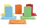 Creativ Company Blankokarte und Couvert 10.5 x 15 cm, 50 Stück, Mehrfarbig